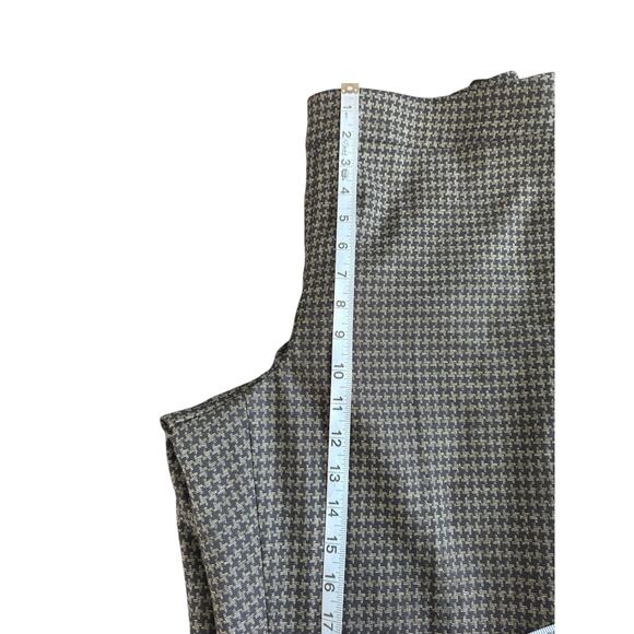 Talbots Dress Pants Navy Blue Houndstooth Office Work Career Straight Size 12 - Picture 11 of 13